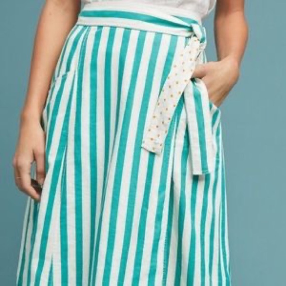 Anthropologie Maeve “Market” Wrap Midi Skirt - Picture 3 of 12